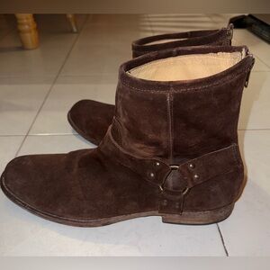 Frye Dark Brown Suede Boots